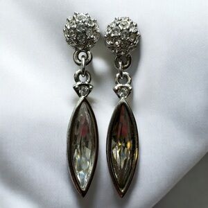 Swarovski Silver Crystal Drop Earrings
